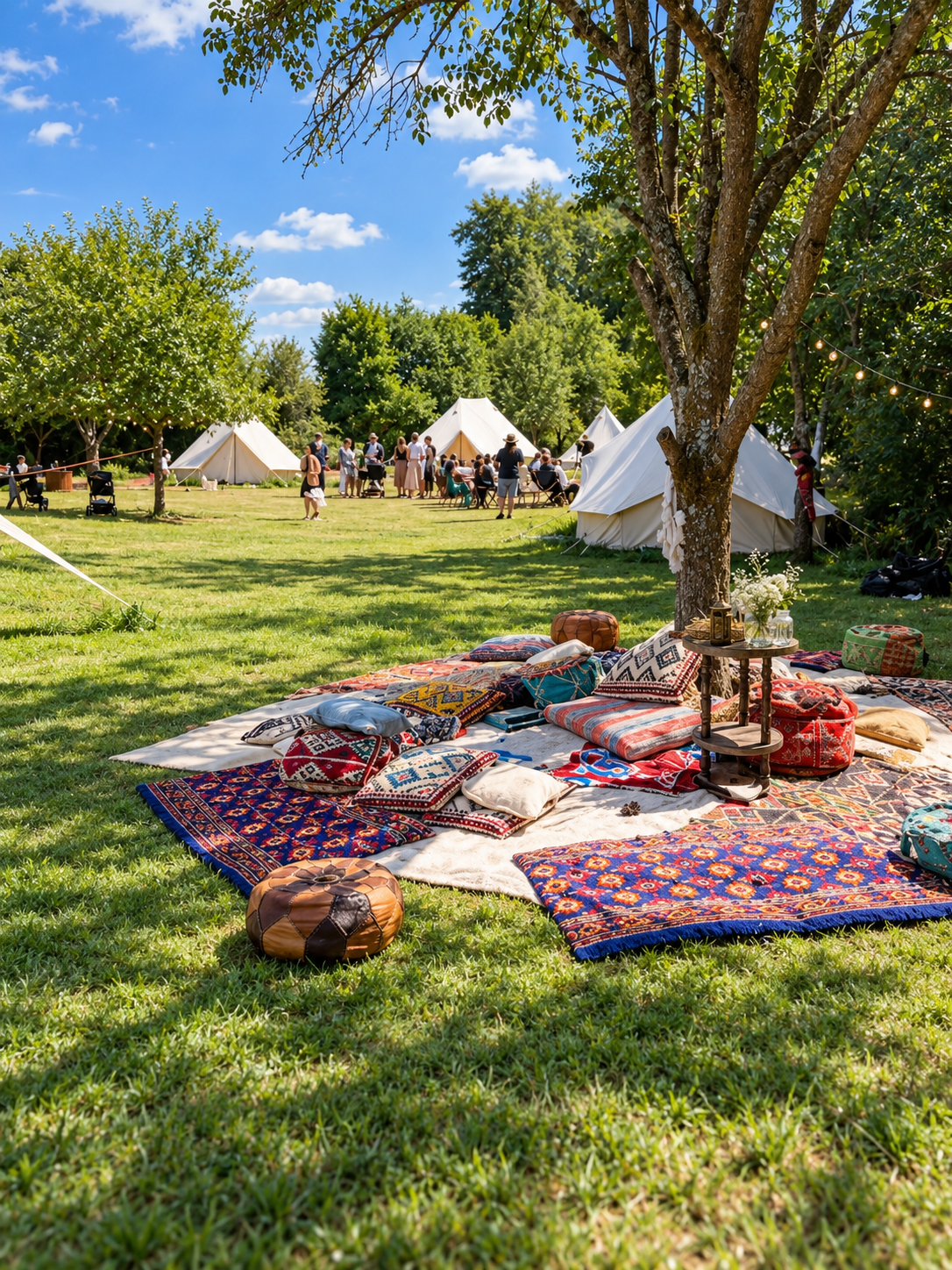 Bohemian Lounge – Glamping Hive Wedding Venue